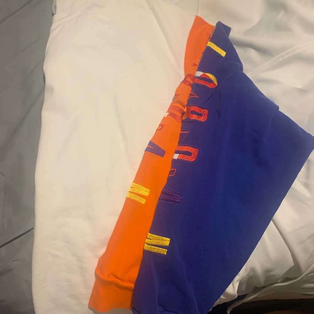 Bright Orange & Royal Blue Graphic Tee Set